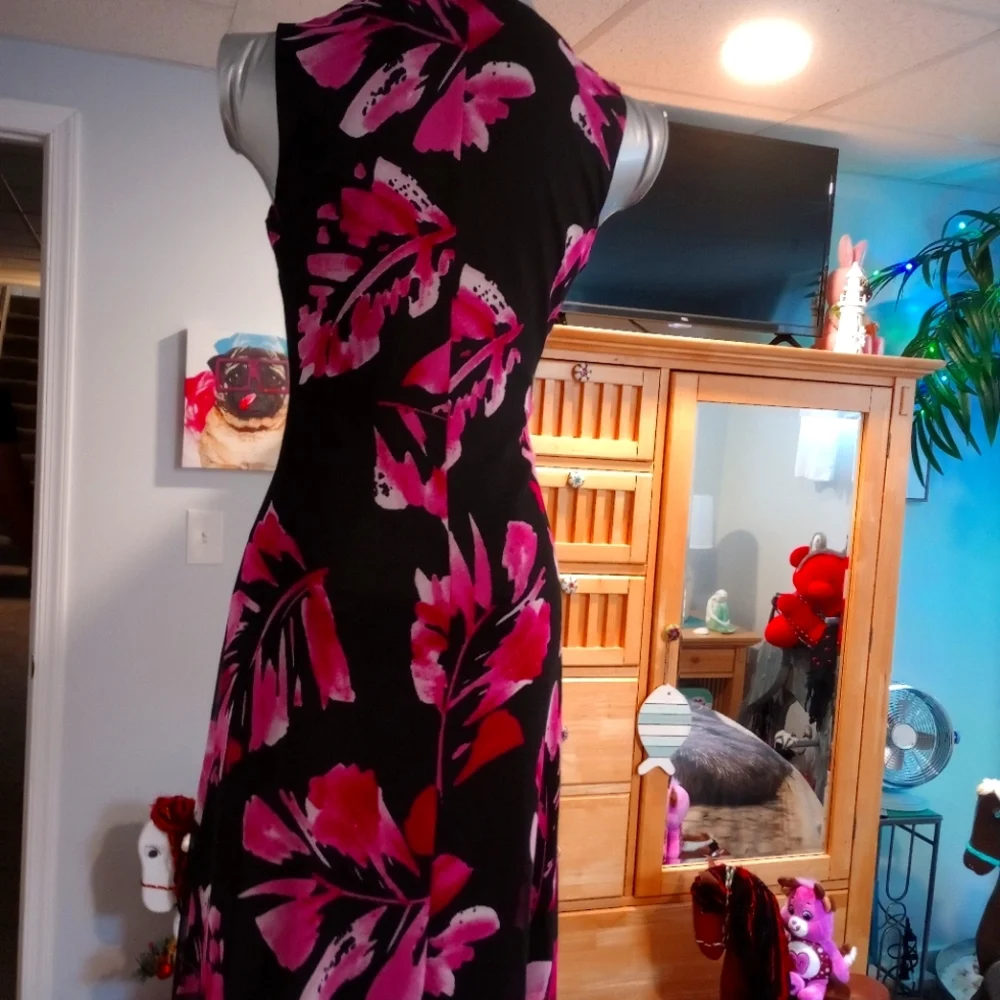 DKNY sleeveless floral design dress - Picture 5 of 8